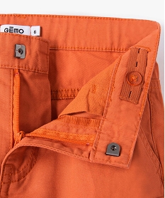 bermuda garcon coupe regular a poches laterales orangeC288801_2