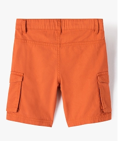 bermuda garcon coupe regular a poches a rabat orange shorts bermudas et pantacourtsC288801_3