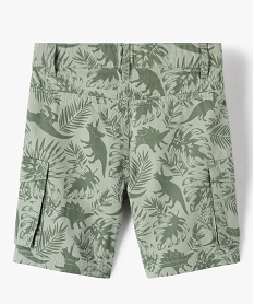 bermuda garcon imprime coupe regular a poches laterales vert shorts bermudas et pantacourtsC288901_3
