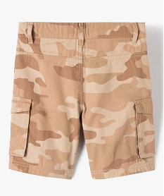 bermuda garcon imprime coupe regular a poches laterales beige shorts bermudas et pantacourtsC289001_3
