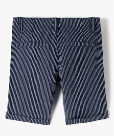 bermuda garcon raye en coton bleu shorts bermudas et pantacourtsC289501_3