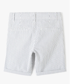 bermuda garcon raye en coton blanc shorts bermudas et pantacourtsC289601_3