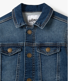 veste en jean garcon extensible a boutons-pression gris vestes manteaux et blousonsC289801_2