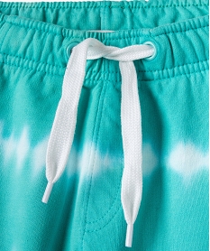 bermuda garcon en maille tie-and-dye a taille elastiquee vertC291101_2