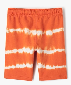 bermuda garcon en maille tie-and-dye a taille elastiquee orangeC291201_3