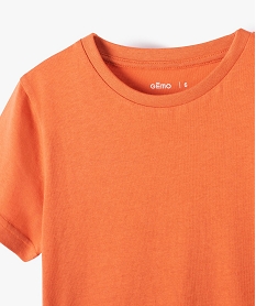 tee-shirt garcon uni a manches courtes orange tee-shirtsC293401_2
