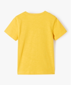 tee-shirt garcon a manches courtes et motif requin jauneC294201_3