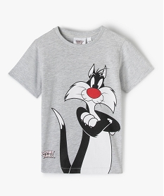 GEMO Tee-shirt garçon motif recto-verso - Looney Tunes Gris