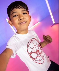 tee-shirt garcon a manches courtes motif en relief - spiderman blanc tee-shirtsC295801_1