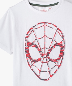 tee-shirt garcon a manches courtes motif en relief - spiderman blanc tee-shirtsC295801_2