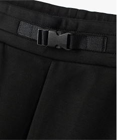 pantalon de sport garcon en maille extensible a details fluo noir pantalonsC299701_2