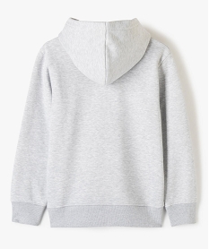 sweat a capuche avec fermeture zippee garcon gris sweatsC302101_3