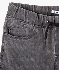 jean garcon coupe jogger en toile extensible gris jeansC302801_2