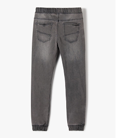 jean garcon coupe jogger en toile extensible gris jeansC302801_3