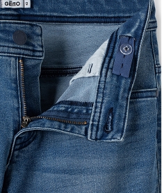 bermuda garcon en jean stretch a revers grisC303001_2