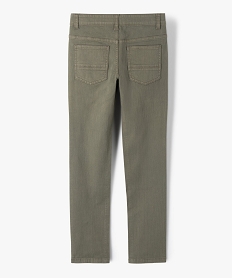 pantalon garcon style jean slim 5 poches vert pantalonsC303301_3