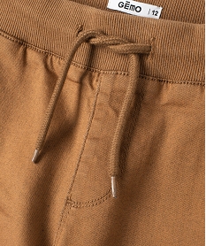 pantalon garcon en toile tres resistante brun pantalonsC303501_2