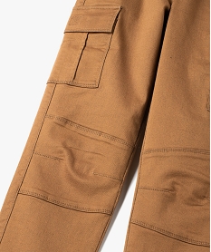 pantalon garcon en toile tres resistante brun pantalonsC303501_3