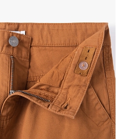 bermuda cargo en twill uni coupe regular garcon brun shorts bermudas et pantacourtsC304801_2