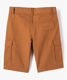 bermuda cargo en twill uni coupe regular garcon brun shorts bermudas et pantacourtsC304801_3