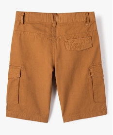 bermuda cargo en twill uni coupe regular garcon brun shorts bermudas et pantacourtsC304801_4