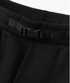 bermuda garcon en maille extensible a details contrastants noir shorts bermudas et pantacourtsC305601_2