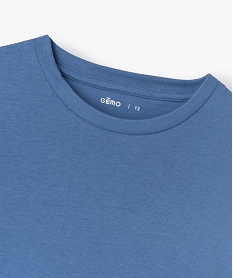 tee-shirt garcon a manches courtes uni bleu tee-shirtsC306701_2