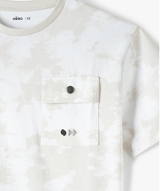 tee-shirt garcon a manches courtes bicolore tie-and-dye imprime tee-shirtsC306901_2