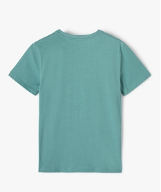 tee-shirt garcon a manches courtes imprime geek vert tee-shirtsC307401_3