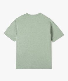 tee-shirt garcon en coton flamme a manches courtes et poche poitrine vert tee-shirtsC311501_3
