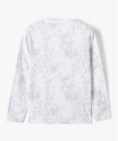 tee-shirt garcon a manches longues avec motif nature blanc tee-shirtsC312801_4