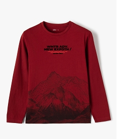 tee-shirt garcon a manches longues avec motif nature rouge tee-shirtsC312901_2