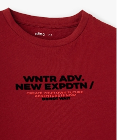 tee-shirt garcon a manches longues avec motif nature rouge tee-shirtsC312901_3