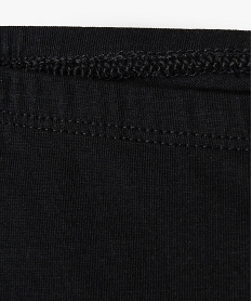 legging fille court uni a taille elastiquee noirC313801_2