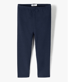 legging 78eme uni a taille elastiquee fille navyC313901_4