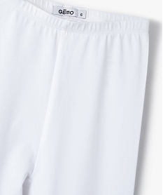 legging 78eme uni a taille elastiquee fille blanc standardC314001_2