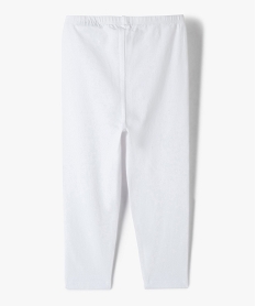 legging 78eme uni a taille elastiquee fille blanc standardC314001_3