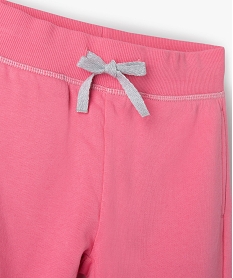 leggings de sport fille avec surpiqures pailletees rose pantalonsC314301_2