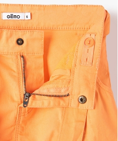 short large en toile de coton fille orange shortsC315201_2