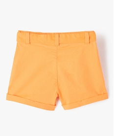 short large en toile de coton fille orange shortsC315201_3