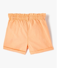 short fille ample a taille elastiquee et broderies - lulucastagnette orange shortsC315901_3