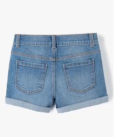 short en jean extensible a revers fille grisC316001_4