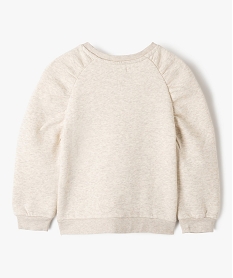 sweat fille a broderies et manches froncees beige sweatsC317601_3