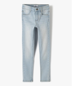 GEMO Jean ultra skinny à taille réglable fille blanc chine