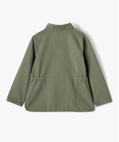 veste fille en toile de coton au coloris unique vert blousons et vestesC322601_4
