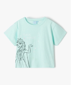 GEMO Tee-shirt fille large avec motif - La Reine des Neiges Bleu