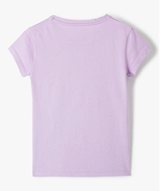 tee-shirt fille pastel a motif paillete violetC329501_3