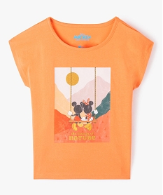 tee-shirt fille a manches courtes coupe loose imprime - disney orange tee-shirtsC331701_2