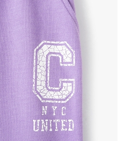 pantalon de jogging fille avec logo patine - camps united violet
