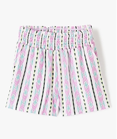 short fille leger a taille smockee multicoloreC338901_1
